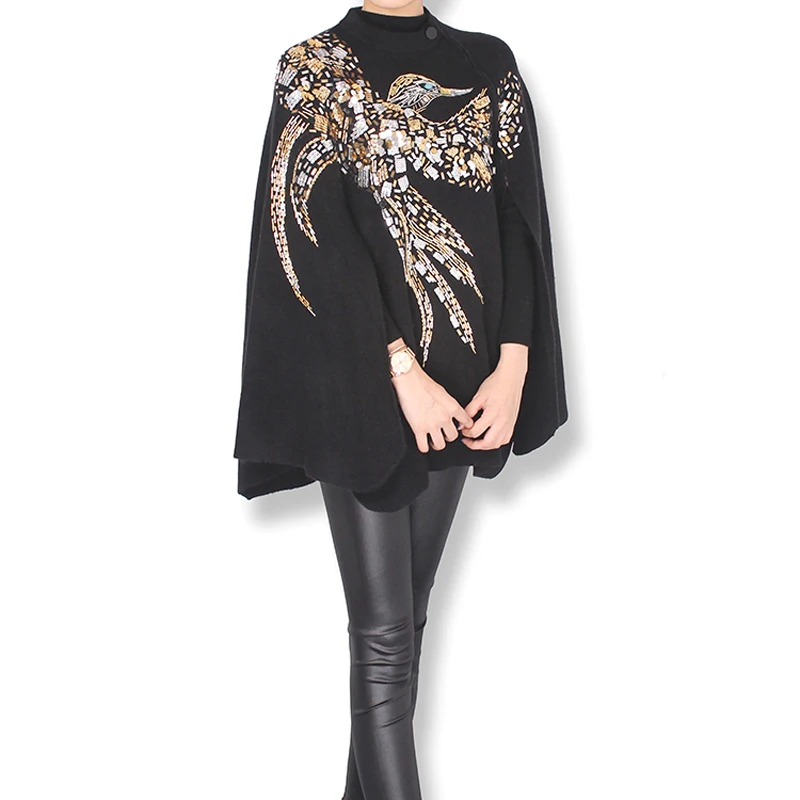 معطف شتوي محاك بالعباءه من الكشمير برسم طير النسر مطرز يدويا مطرز بالترتر للنساء معطف باكمام جديد كولكشن شتوي تريند معطف شتوي محاك بالعباءه من الكشمير برسم طير النسر مطرز يدويا مطرز بالترتر للنساء معطف باكمام جديد كولكشن شتوي تريند