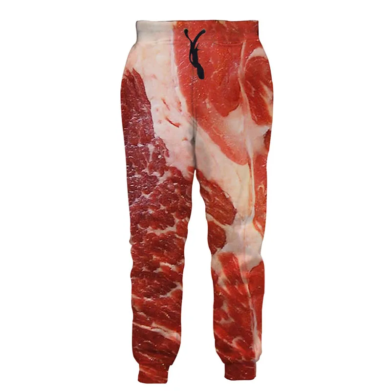 

Beef Meat Joggers Pants Men Women Funny Simulation Bacon 3d Trousers Sweatpants 2019 Hot Sale Streetwear Trousers Dropship