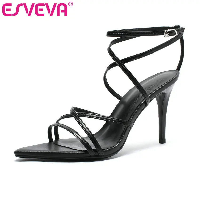 ESVEVA 2019 Women PumpsThin High Heel Pointed Toe Sheepskin+PU Buckle Strap Transparent Ladies Shoes Size 34-39
ESVEVA 2019 Women PumpsThin High Heel Pointed Toe Sheepskin+PU Buckle Strap Transparent Ladies Shoes Size 34-39