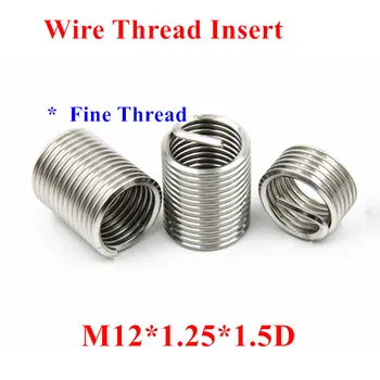 50pcs M12*1.25*1.5D Wire Thread Insert 304 Stainless steel Screw Bushing, M12 Wire Screw Sleeve Fine Thread Repair Insert
50pcs M12*1.25*1.5D Wire Thread Insert 304 Stainless steel Screw Bushing, M12 Wire Screw Sleeve Fine Thread Repair Insert