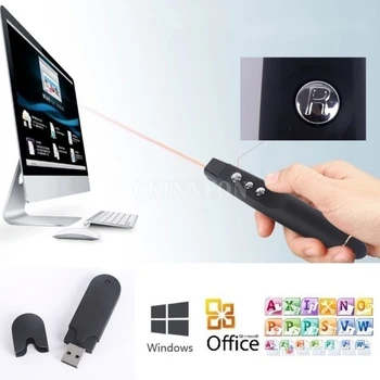 100Pcs/Lot Wireless USB PowerPoint PPT Presenter Desktop Laser Pointer Wireless Smart Remote Control
100Pcs/Lot Wireless USB PowerPoint PPT Presenter Desktop Laser Pointer Wireless Smart Remote Control