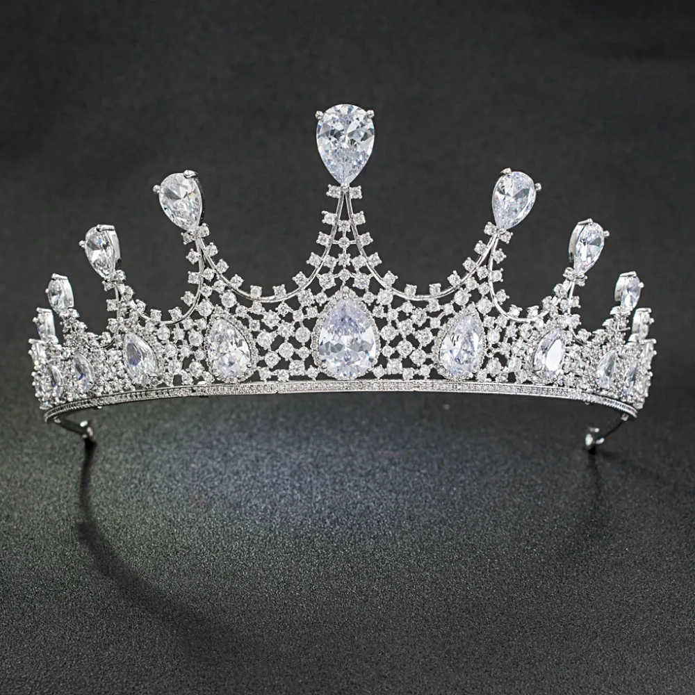 6.5cm Full CZ Cubic Zirconia Wedding Bridal Silver Tiara Diadem Crown Women Girl Prom Party Hair Jewelry Accessories HG180
6.5cm Full CZ Cubic Zirconia Wedding Bridal Silver Tiara Diadem Crown Women Girl Prom Party Hair Jewelry Accessories HG180