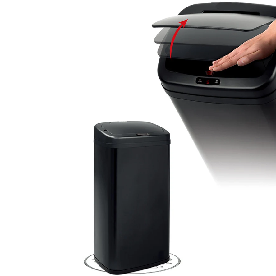 48L Cuboid Large Motion Activated Sensor Trash can Infrared Dust Bin Stainless Steel
48L Cuboid Large Motion Activated Sensor Trash can Infrared Dust Bin Stainless Steel