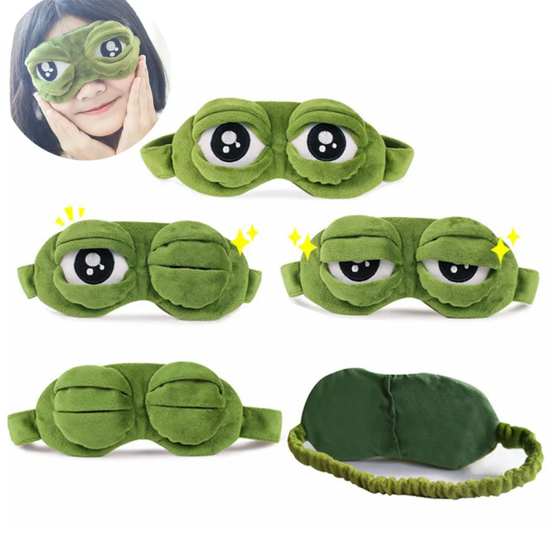 Cute Eyes Mask Cover Plush The Sad 3D Frog Green Eye Mask Cover Relax Sleeping Rest Travel Sleep Anime Funny Gift Beauty Goggles
Cute Eyes Mask Cover Plush The Sad 3D Frog Green Eye Mask Cover Relax Sleeping Rest Travel Sleep Anime Funny Gift Beauty Goggles