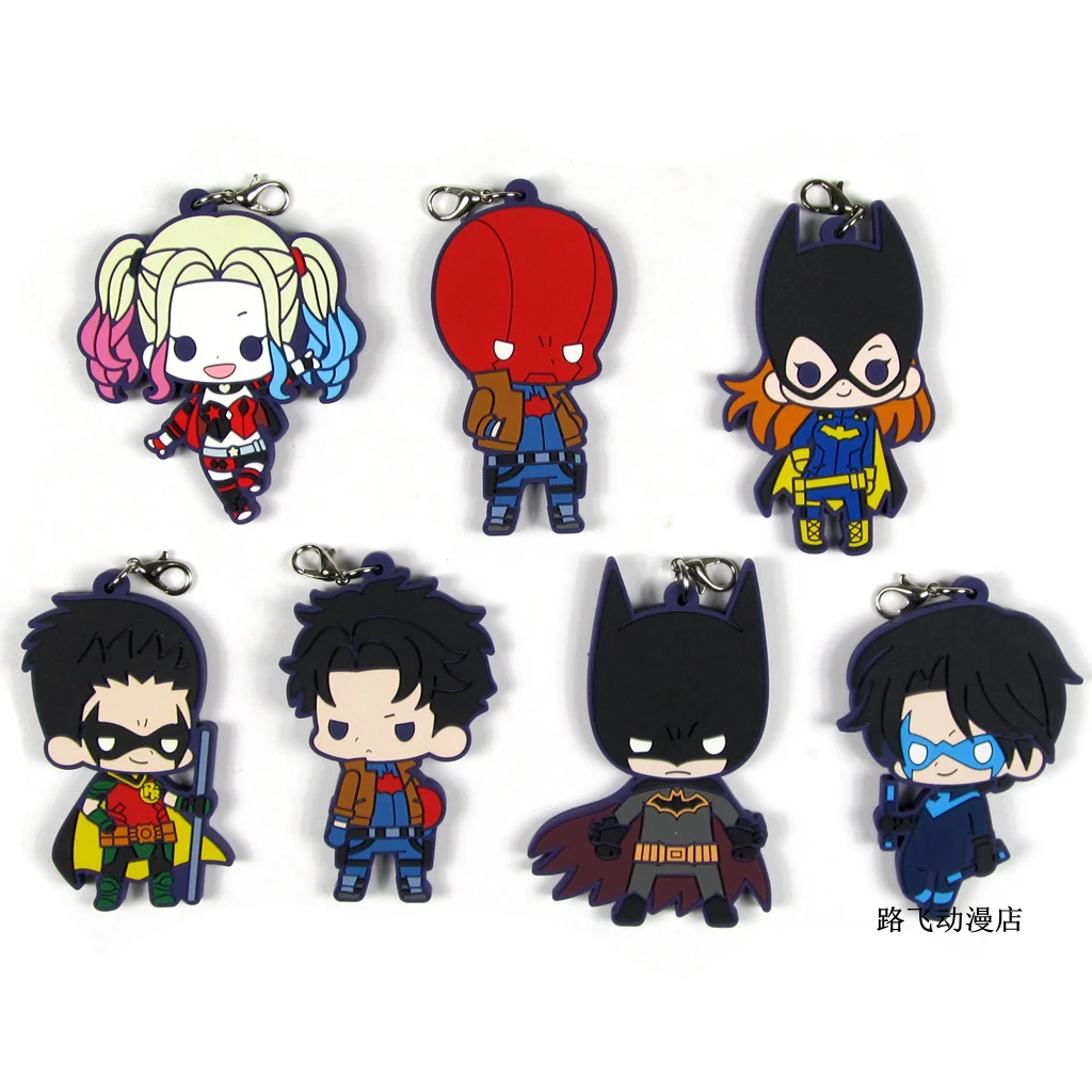 7styles Batman Batgirl Harleen Quinzel Robin Dick Grayson Jason Todd Action Figure Anime Model Rubber Keychain Pendant Gifts 6cm
7styles Batman Batgirl Harleen Quinzel Robin Dick Grayson Jason Todd Action Figure Anime Model Rubber Keychain Pendant Gifts 6cm