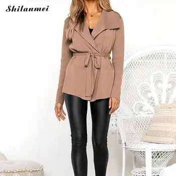 Fashion Lace Up Long Sleeve Sweaters Women Clothing Causal Outerwear Belt Women Cardigans Elegant Casaco Feminino Sweater Coats
Fashion Lace Up Long Sleeve Sweaters Women Clothing Causal Outerwear Belt Women Cardigans Elegant Casaco Feminino Sweater Coats
