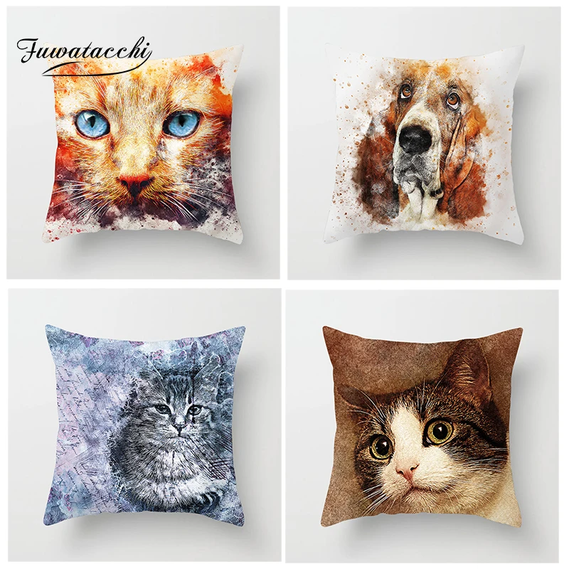 Fuwatacchi Oil Painting Animals Cushion Cover Dog Cat Pillow Cover Polyester For Home Sofa Decor Cute Kitty Poppy Pillowcase
Fuwatacchi Oil Painting Animals Cushion Cover Dog Cat Pillow Cover Polyester For Home Sofa Decor Cute Kitty Poppy Pillowcase