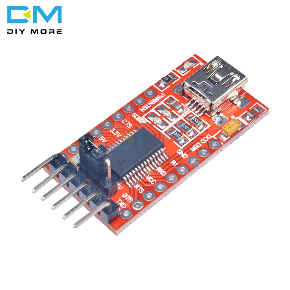 FT232RL FTDI Serials Adapter Module Mini Port for Arduino USB to TTL/CMOS Level 3.3V 5.5V RXD/TXD Board DIY KIT Mini USB
FT232RL FTDI Serials Adapter Module Mini Port for Arduino USB to TTL/CMOS Level 3.3V 5.5V RXD/TXD Board DIY KIT Mini USB