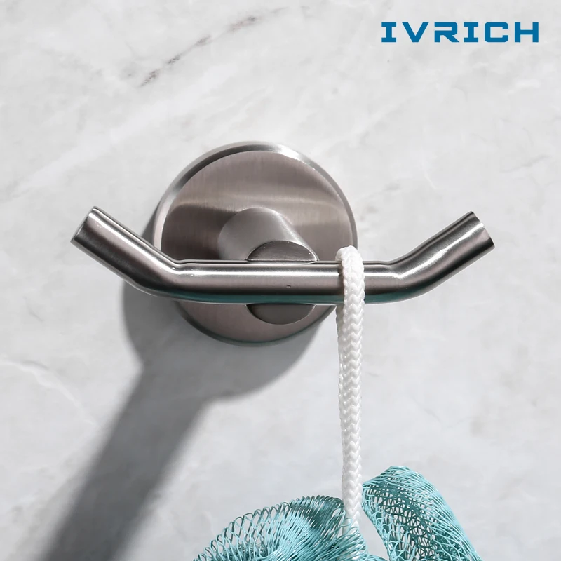 IVRICH Bathroom Accessories Round Robe Hook Solid Sus304 Stainless Steel Coat Towel Hat Hanger Brushed Finish Sh2101
IVRICH Bathroom Accessories Round Robe Hook Solid Sus304 Stainless Steel Coat Towel Hat Hanger Brushed Finish Sh2101
