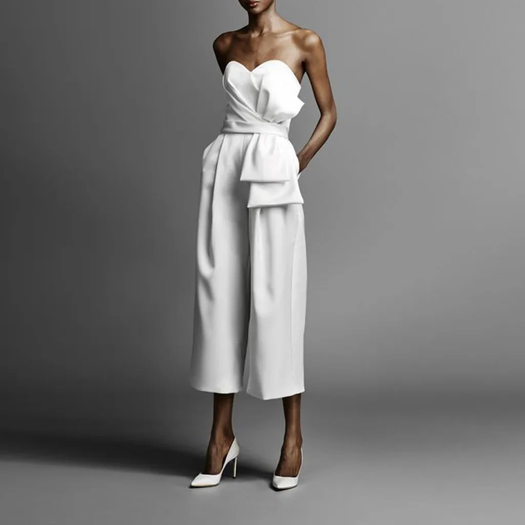 Feitong Summer Women's Loose Jumpsuits Fashion Bow Sexy Slim Casual Solid Elegant Jumpsuit Wrapped Chest Pocket Party Rompers
Feitong Summer Women's Loose Jumpsuits Fashion Bow Sexy Slim Casual Solid Elegant Jumpsuit Wrapped Chest Pocket Party Rompers
