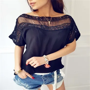 Fashion Summer Autumn 2017 Womens Ladies Casual Loose Hollow Tops Short Sleeve Hollow Out Shirts Cotton Clothes Wear New Arrival
Fashion Summer Autumn 2017 Womens Ladies Casual Loose Hollow Tops Short Sleeve Hollow Out Shirts Cotton Clothes Wear New Arrival