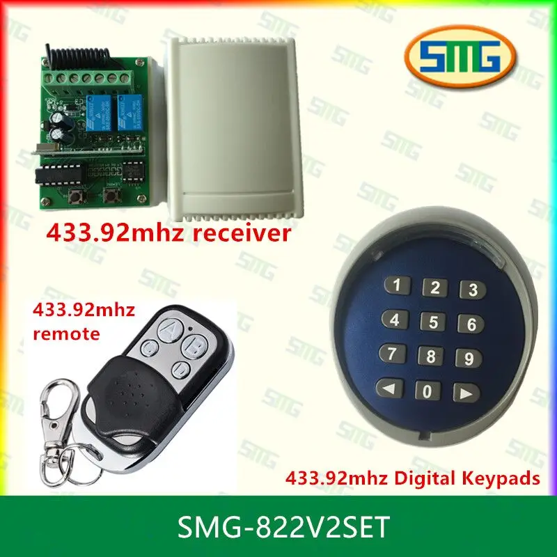 Door access control keypad+keyfobs+reicever+remote control
