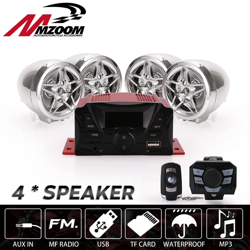 Motorcycle Anti Theft Alarm MP3 High-power Remote Control 4 Speaker Sound System Motorcycle Audio Motto
Motorcycle Anti Theft Alarm MP3 High-power Remote Control 4 Speaker Sound System Motorcycle Audio Motto