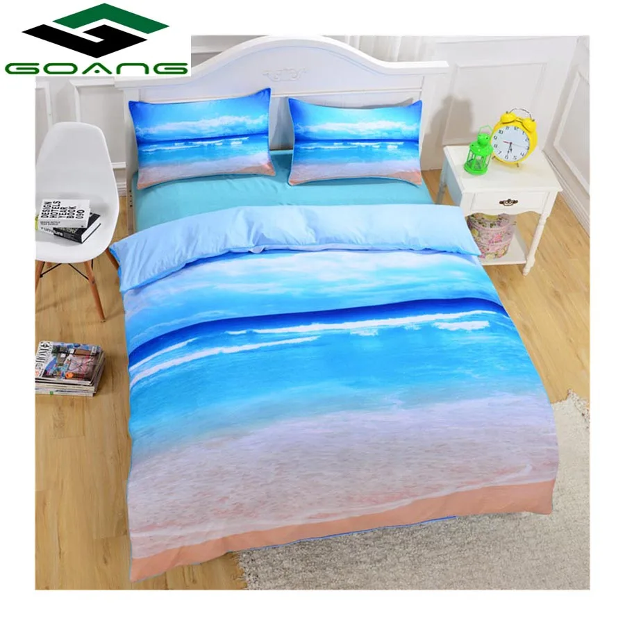 GOANG bedding Sets 3d digital printing bed sheet duvet cover pillow 100% polyester twin bedding set Sand and sea
GOANG bedding Sets 3d digital printing bed sheet duvet cover pillow 100% polyester twin bedding set Sand and sea