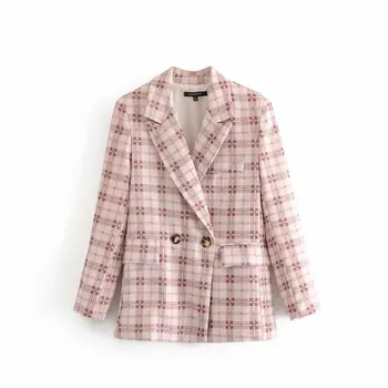 Spring new women's Vintage double-breasted Plaid suit long section suit jacket Workwear suit Blazer women's Straight coat Suit
Spring new women's Vintage double-breasted Plaid suit long section suit jacket Workwear suit Blazer women's Straight coat Suit