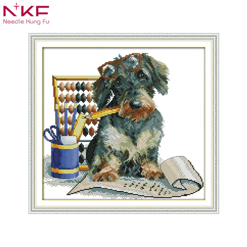 Count dog cute cartoon baby room decor diy handmade cross-stitch sets printed patterns on canvas embroidery needlework kits 14CT
Count dog cute cartoon baby room decor diy handmade cross-stitch sets printed patterns on canvas embroidery needlework kits 14CT