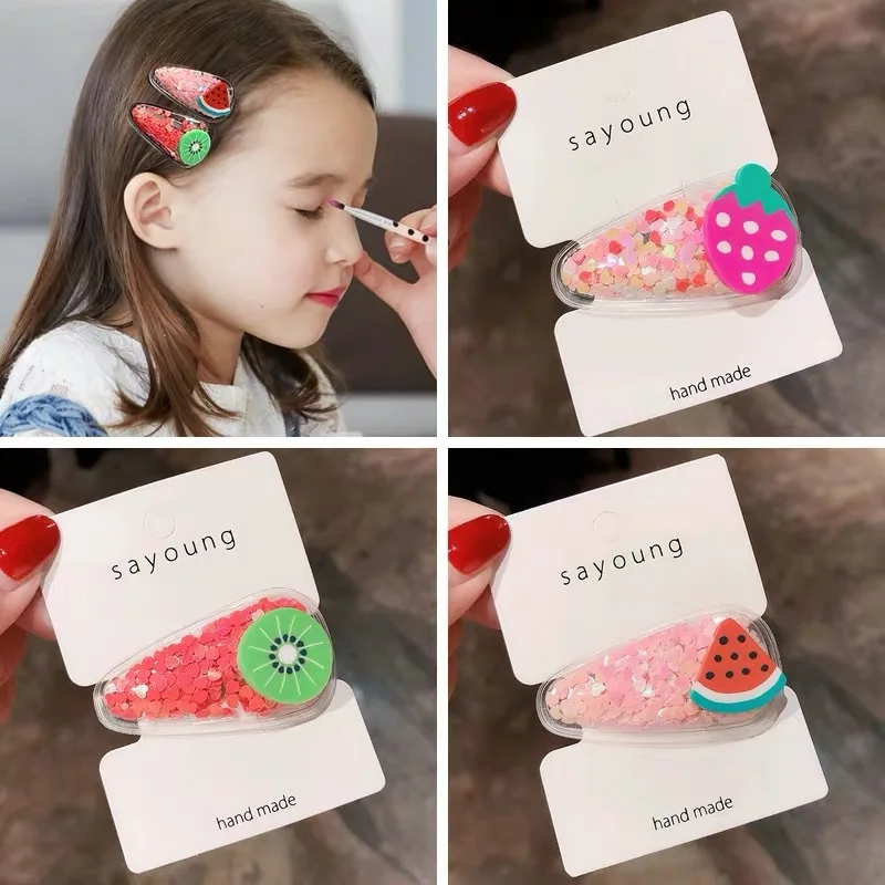 Colorful Sequin Quicksand Hair Clips Geometric Waterdrop Fruit Hairpin Hairgrip Korean BB Barrettes Girls Child Hair Accessories
Colorful Sequin Quicksand Hair Clips Geometric Waterdrop Fruit Hairpin Hairgrip Korean BB Barrettes Girls Child Hair Accessories