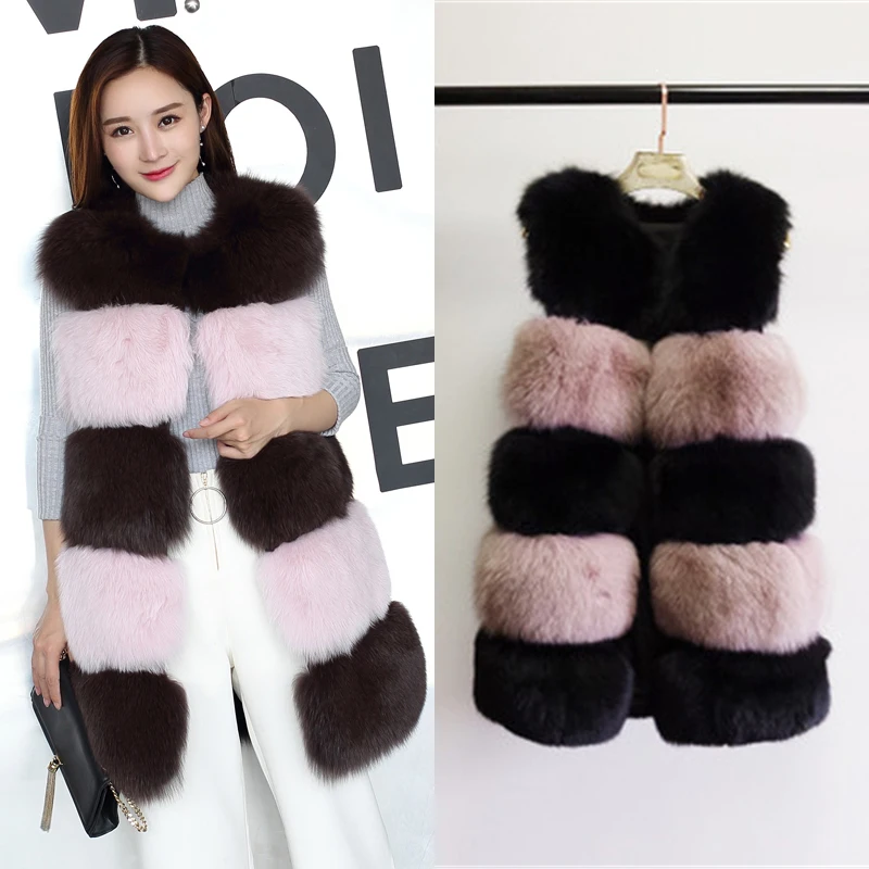Women X-Long Fox Fur Vest Female Autumn Winter Genuine Whole Skin Fox Fur Vest Gilets Natural Mixcolor Dress Style Fur Vest
Women X-Long Fox Fur Vest Female Autumn Winter Genuine Whole Skin Fox Fur Vest Gilets Natural Mixcolor Dress Style Fur Vest