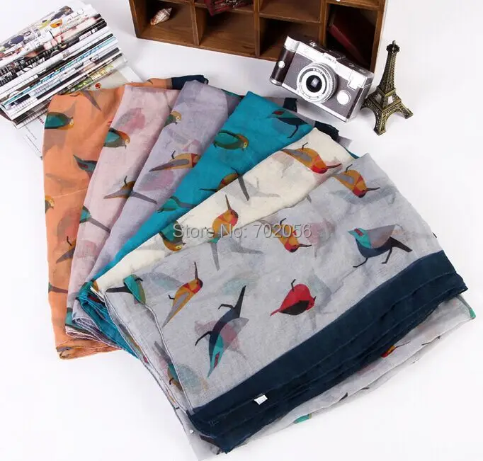 2016 Bird Print Voile Scarf For Women Fashion Sarongs shawl wrap Long Scarves All season 6 colors 90*180cm 14pcs/lot #3808
2016 Bird Print Voile Scarf For Women Fashion Sarongs shawl wrap Long Scarves All season 6 colors 90*180cm 14pcs/lot #3808