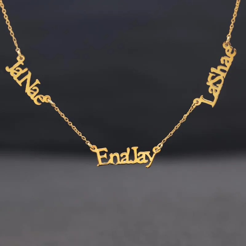 Three mini Nameplates Family Jewelry Golden 3 Pendants BFF Pure 925 Solid Silver Necklace Christmas Grandmom Gift
Three mini Nameplates Family Jewelry Golden 3 Pendants BFF Pure 925 Solid Silver Necklace Christmas Grandmom Gift
