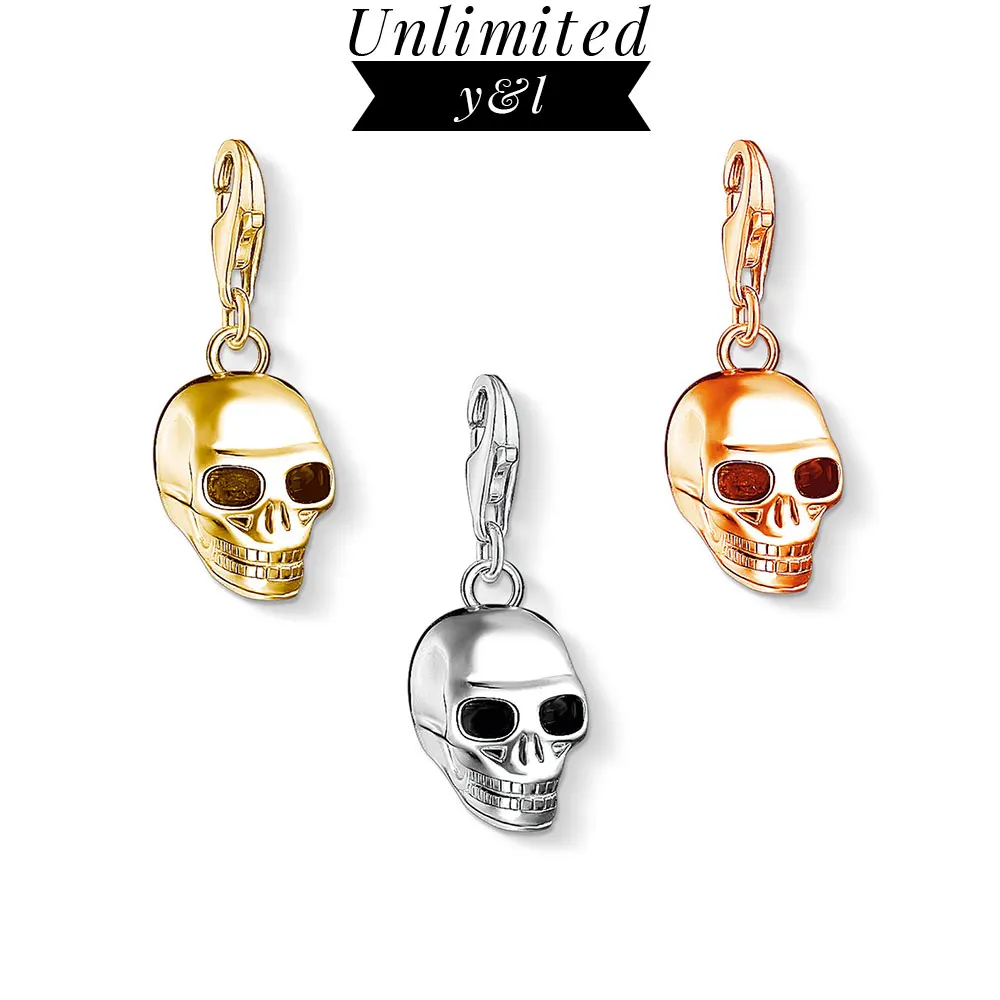 Silver/Gold/Rose Gold Skull Pendant Charms 925 Sterling Silver Fashion DIY Jewelry Making Fit Thomas Bracelet Necklace 2019 New
Silver/Gold/Rose Gold Skull Pendant Charms 925 Sterling Silver Fashion DIY Jewelry Making Fit Thomas Bracelet Necklace 2019 New