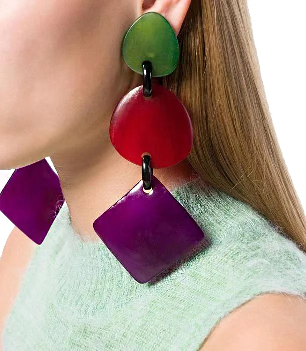 JUJIA Women's Resin Multicolored Grometric Earrings For Trendy Statement Jewelry Party Gift Long Drop Fashion Earrings
JUJIA Women's Resin Multicolored Grometric Earrings For Trendy Statement Jewelry Party Gift Long Drop Fashion Earrings