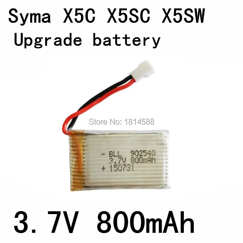 1PCS Fast Charging 800mAh Battery For Syma X5 X5C X5SW X5C-1 V931 H5C CX-30 CX-30W Quadcopter Spare Parts With 3.7V X5C Battery
1PCS Fast Charging 800mAh Battery For Syma X5 X5C X5SW X5C-1 V931 H5C CX-30 CX-30W Quadcopter Spare Parts With 3.7V X5C Battery