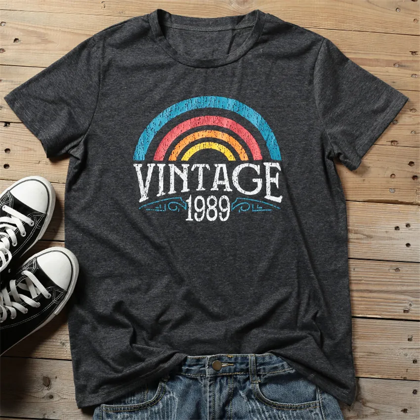 2019 Summer T-shirt Women Rainbow Print Vintage Tops Tee Female Casual O-neck Tees Lady tee shirt femme camisetas verano
2019 Summer T-shirt Women Rainbow Print Vintage Tops Tee Female Casual O-neck Tees Lady tee shirt femme camisetas verano