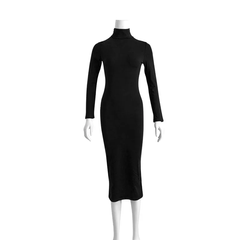 turtleneck pencil dress21
