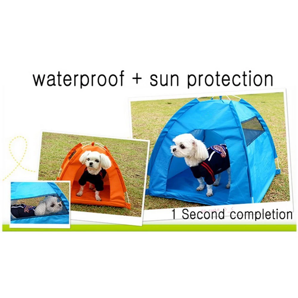 Image One Touch Portable Folding Large Dog House Tent Waterproof Dog Tent Folding Portable Dog House Pet House Bed Kennel Cage Gift