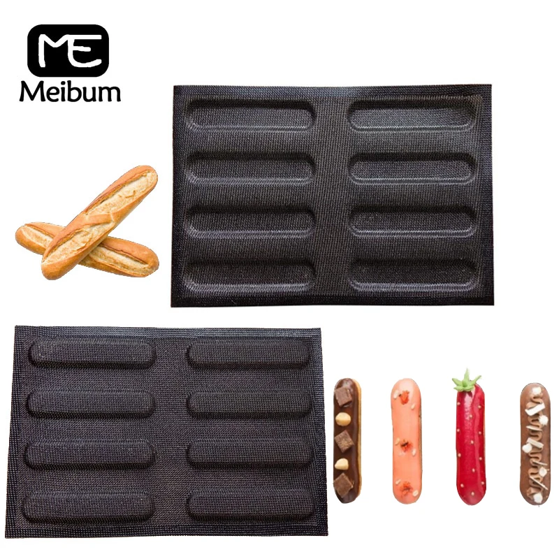 Meibum 8 Cavity Bread Silicone Mold Party Homemade Long Loaf Maker Tray Baguette Eclair Mould Non Stick Bakeware Baking Tools
Meibum 8 Cavity Bread Silicone Mold Party Homemade Long Loaf Maker Tray Baguette Eclair Mould Non Stick Bakeware Baking Tools
