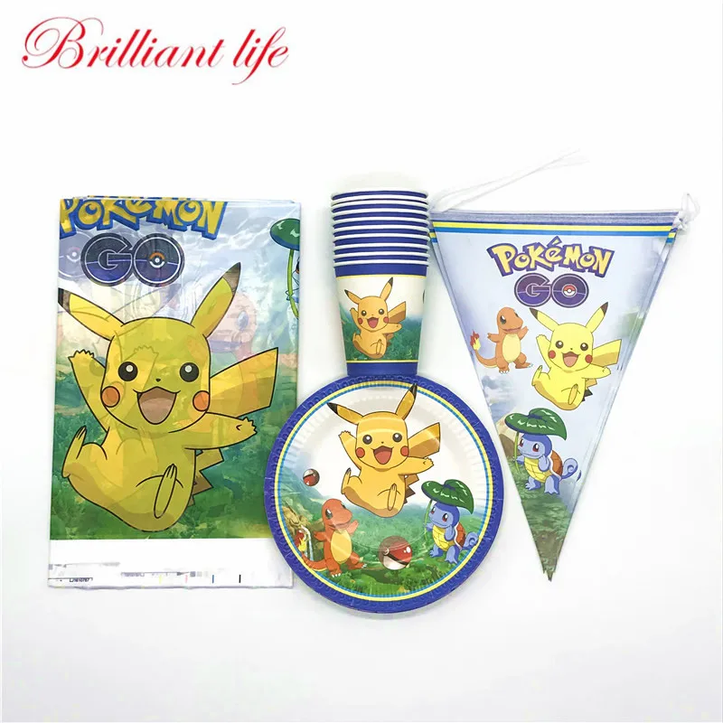 31pcs/lot Pokemon Go Theme Pikachu Tableware Paper Cup Plate Flag Banner For Boy Girl Birthday Party Wedding Festival Decoration
31pcs/lot Pokemon Go Theme Pikachu Tableware Paper Cup Plate Flag Banner For Boy Girl Birthday Party Wedding Festival Decoration