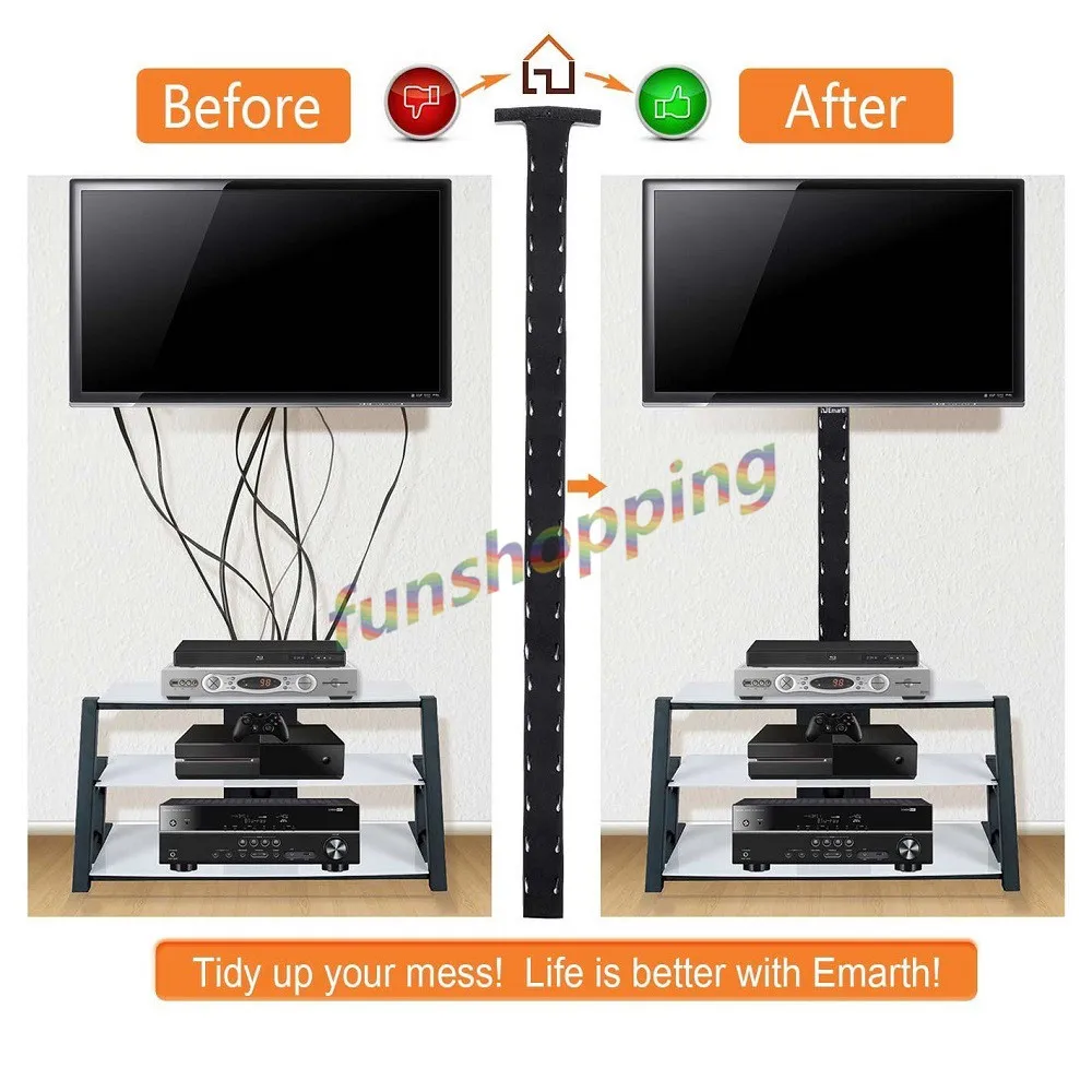 4pcs 1.2m Cable Management Sleeve Flexible Neoprene Cable Wrap Wire Cord Hider Cover Organizer System for PC/TV/Office/Phones
4pcs 1.2m Cable Management Sleeve Flexible Neoprene Cable Wrap Wire Cord Hider Cover Organizer System for PC/TV/Office/Phones