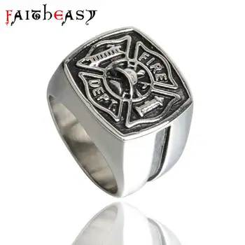 Faitheasy Fashion Stainless Steel Ring Mens Firefighter Charm Steel Jewelry Vintage Punk Titanium Ring Wholesale Drop Shipping
Faitheasy Fashion Stainless Steel Ring Mens Firefighter Charm Steel Jewelry Vintage Punk Titanium Ring Wholesale Drop Shipping