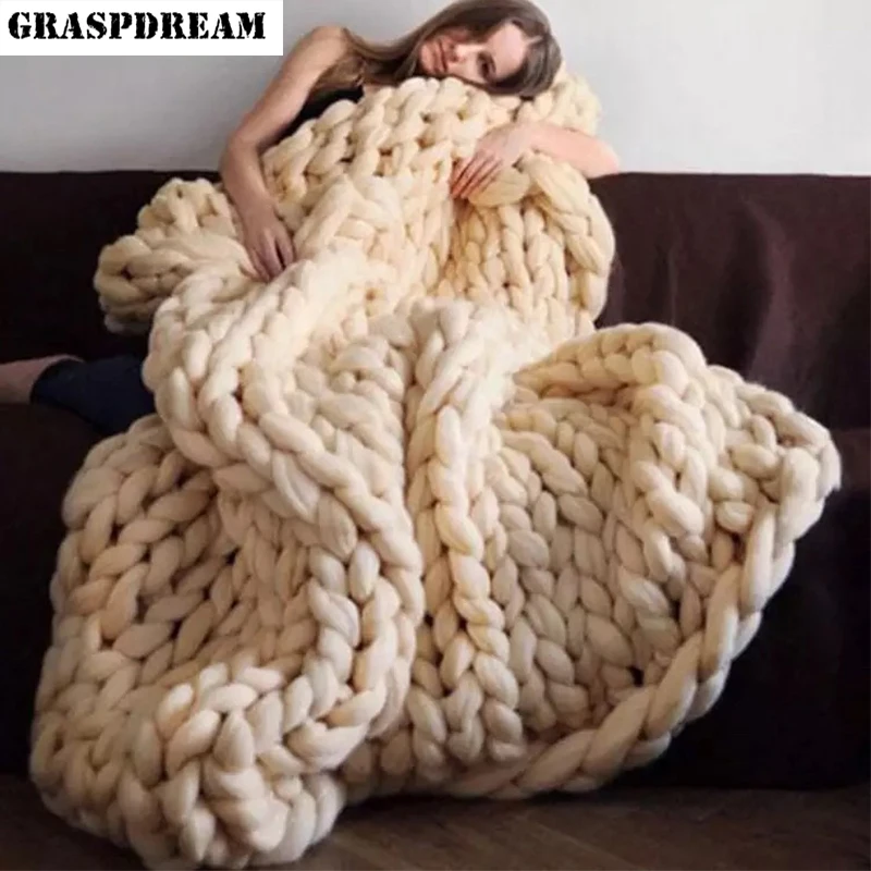 New ultra thick wool blanket arm knit blanket hand-knitted woolen blanket sofa Icelandic blanket
New ultra thick wool blanket arm knit blanket hand-knitted woolen blanket sofa Icelandic blanket