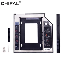 Chipal universal sata 3.0 2nd hdd caddy 9.5mm para 2.5 "2 tb ssd caso gabinete de disco rígido com led para portátil DVD-ROM baía óptica(China)