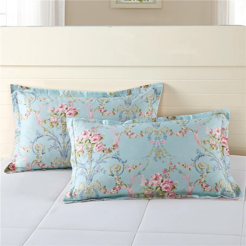 Flower Pattern Pillow Cases 100 Cotton Sleeping Bed Pillow Cover