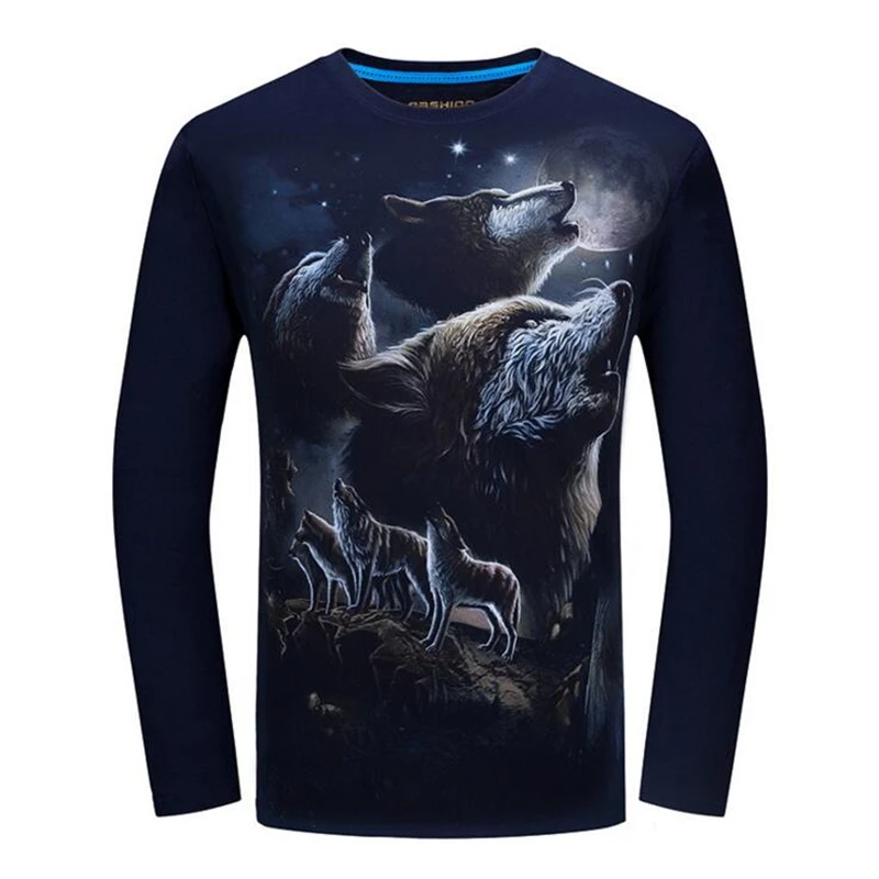 2019 autumn winter cotton t shirts mens new street wear hip hop T-shirt fashion long sleeve tshirts 3D wolf prints men Tops 6XL
2019 autumn winter cotton t shirts mens new street wear hip hop T-shirt fashion long sleeve tshirts 3D wolf prints men Tops 6XL