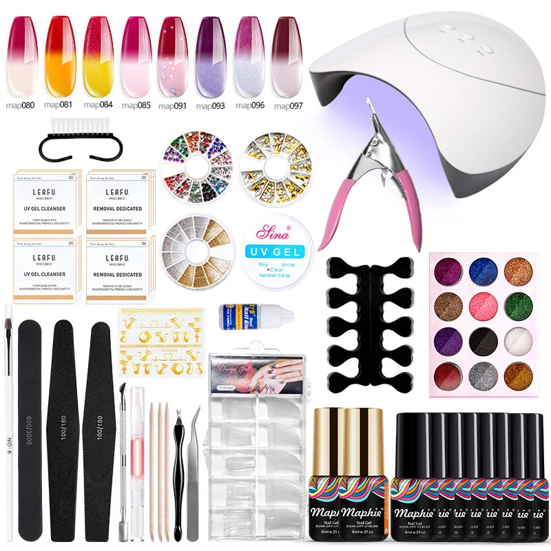 Maphie 33Pcs/Lot 36W Led Lamp Nail Tools Set Semi Permanent Gel Polish Nail Art Manicure Kits DIY Nail Design Gel Enamel Polish
Maphie 33Pcs/Lot 36W Led Lamp Nail Tools Set Semi Permanent Gel Polish Nail Art Manicure Kits DIY Nail Design Gel Enamel Polish
