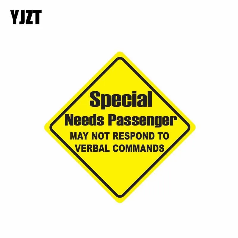 YJZT 15.2CM*15.2CM Special Needs Passenger MAY NOT RESPOND TO Car Sticker PVC Decal 12-0805
YJZT 15.2CM*15.2CM Special Needs Passenger MAY NOT RESPOND TO Car Sticker PVC Decal 12-0805
