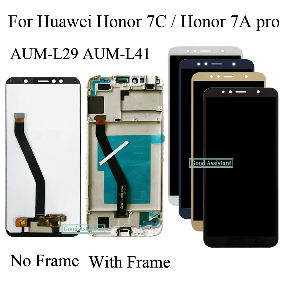 ЖК дисплей 5 7 дюйма для Huawei Honor 7C с дигитайзером сенсорного экрана в сборе рамкой 7A