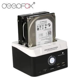 DeepFox USB3.0 to SATA Dual Bay External Hard Drive Docking Station for 2.5inch/3.5inch HDD Enclosure M2 TF SD Slot Hard Disk
DeepFox USB3.0 to SATA Dual Bay External Hard Drive Docking Station for 2.5inch/3.5inch HDD Enclosure M2 TF SD Slot Hard Disk