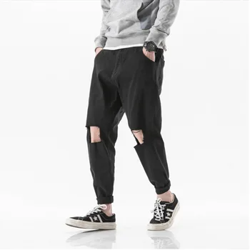 Summer New Jeans Men Fashion Washed Solid Color Casual Torn Holes Denim Pants Man Streetwear Hip Hop Loose Trousers Male Clothes
Summer New Jeans Men Fashion Washed Solid Color Casual Torn Holes Denim Pants Man Streetwear Hip Hop Loose Trousers Male Clothes
