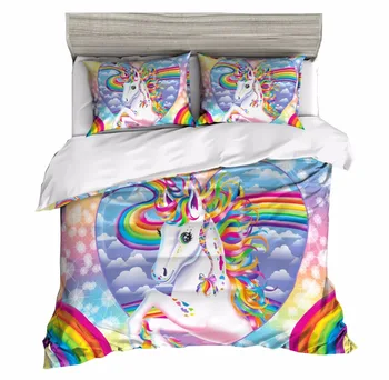 Rainbow Unicorn Duvet Cover Set,Sunshine Rainbow White Unicorn Bedding for Children's Bed,Home Bedroom Decoration Bedding Set
Rainbow Unicorn Duvet Cover Set,Sunshine Rainbow White Unicorn Bedding for Children's Bed,Home Bedroom Decoration Bedding Set
