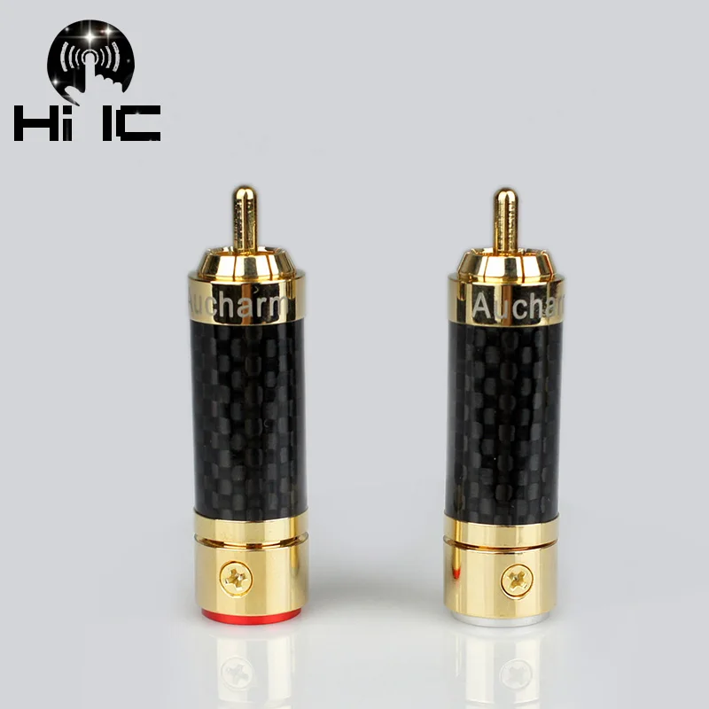 2pcs/1pair High Quality RCA Connector Copper Gold Plated RCA Male Plug Carbon Fiber Screws Soldering Locking RCA
2pcs/1pair High Quality RCA Connector Copper Gold Plated RCA Male Plug Carbon Fiber Screws Soldering Locking RCA