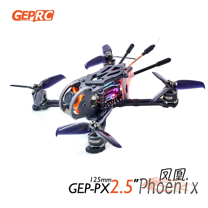 GEPRC GEP-PX Phoenix Racing Mini Drone 1106 4500KV Brushless Motor F4 Flight Controller RunCam Micro Swift Camera for FPV Drone
GEPRC GEP-PX Phoenix Racing Mini Drone 1106 4500KV Brushless Motor F4 Flight Controller RunCam Micro Swift Camera for FPV Drone