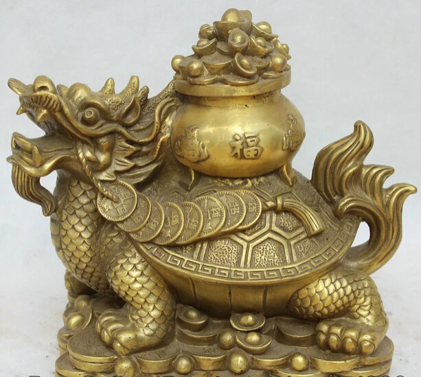 JP S0524 10" Chinese Bronze Wealth Feng Shui Treasure Bowl Dragon Tortoise Turtle Statue B0403
JP S0524 10" Chinese Bronze Wealth Feng Shui Treasure Bowl Dragon Tortoise Turtle Statue B0403