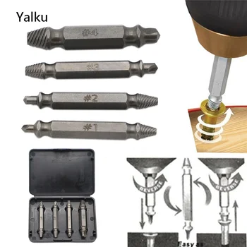 Yalku 4Pcs Screw Extractor Drill Bits Guide Set Broken Damaged Bolt Remover Double Ended Damaged Screw Extractor Drill Bit Tool
Yalku 4Pcs Screw Extractor Drill Bits Guide Set Broken Damaged Bolt Remover Double Ended Damaged Screw Extractor Drill Bit Tool