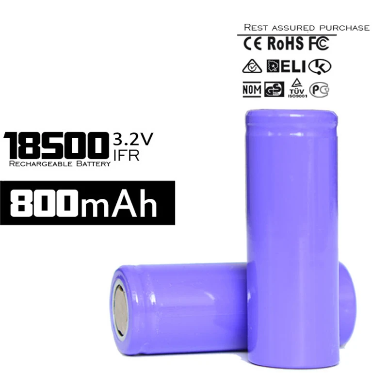 4pcs/lot 18500 Lifepo4 Battery 800mah 3.2V Flat Head Rechargeable Cell Free Shipping for Digital Single Lens Reflex
4pcs/lot 18500 Lifepo4 Battery 800mah 3.2V Flat Head Rechargeable Cell Free Shipping for Digital Single Lens Reflex