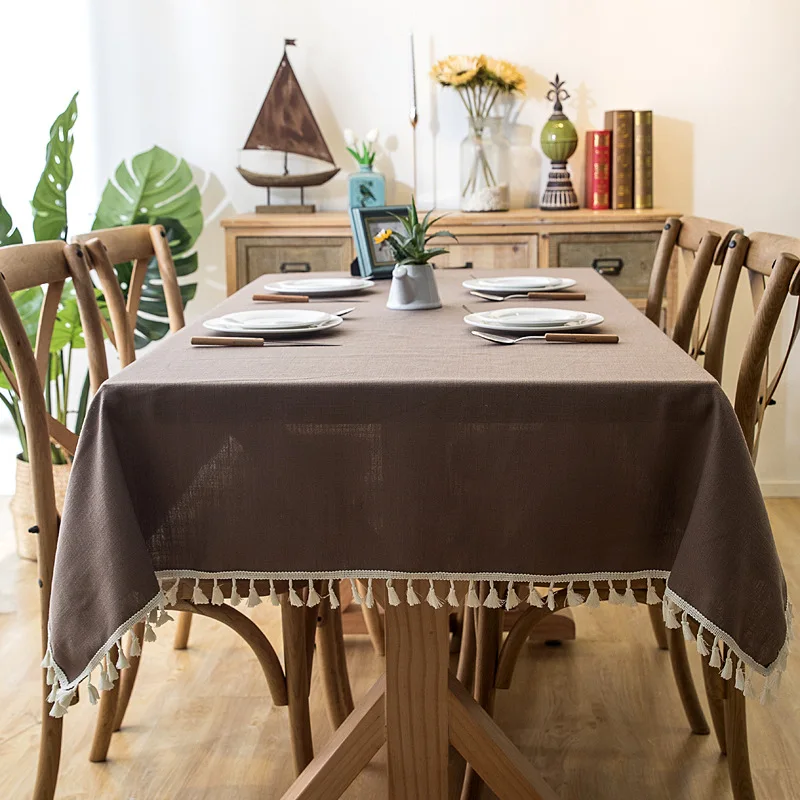 ROMANZO Solid Color Waterproof Cotton Linen Square Tablecloth With Tassel Lace Wedding Hotel Banquet Decoration Cloth Outdoor
ROMANZO Solid Color Waterproof Cotton Linen Square Tablecloth With Tassel Lace Wedding Hotel Banquet Decoration Cloth Outdoor